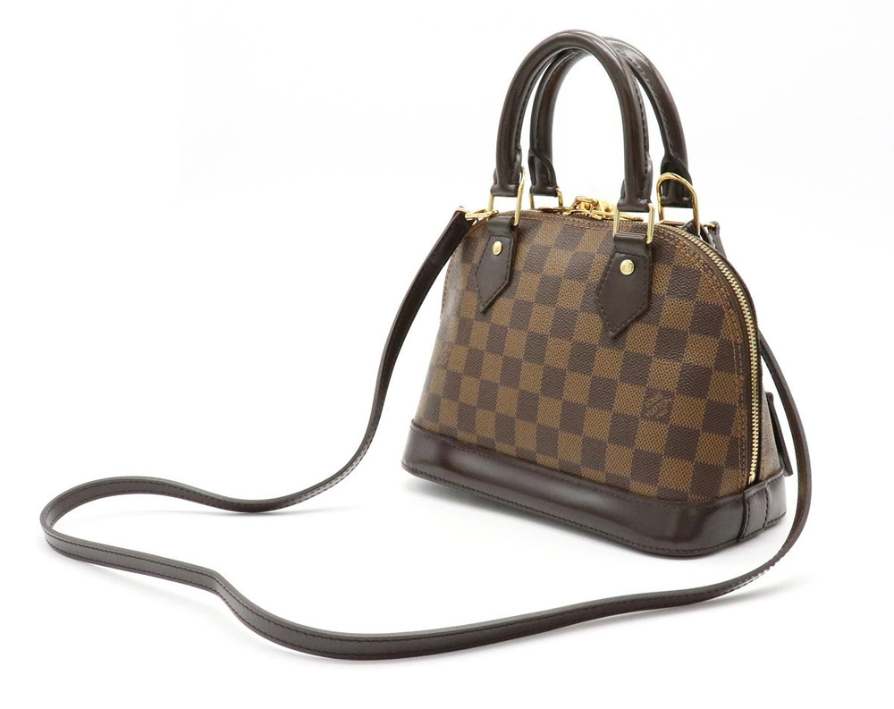 Louis Vuitton Shoulder Damier Bag Alma 2way Brown Ebene Crossbody Brown